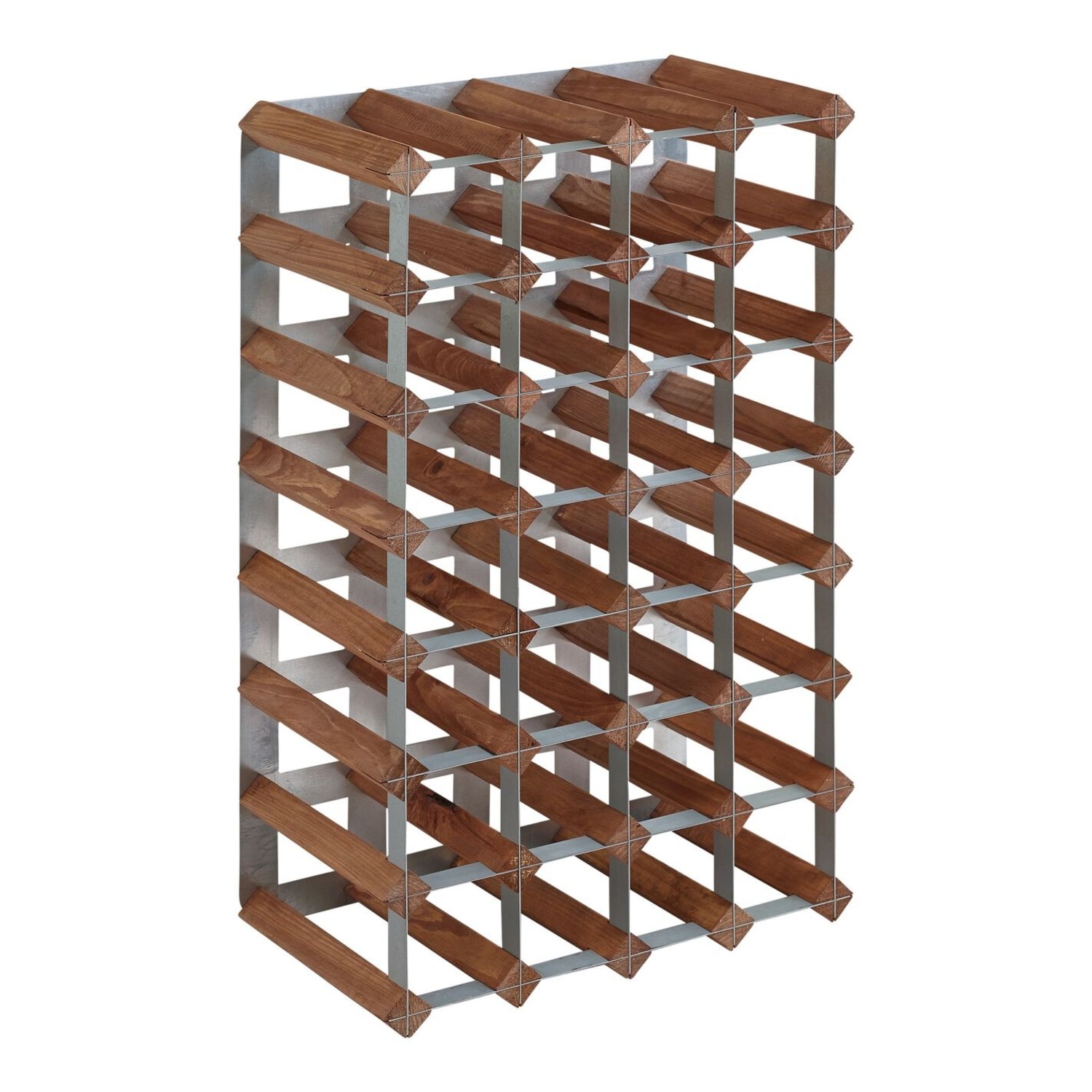 World Market Industrial Wood and Metal Wine Rack - image-5