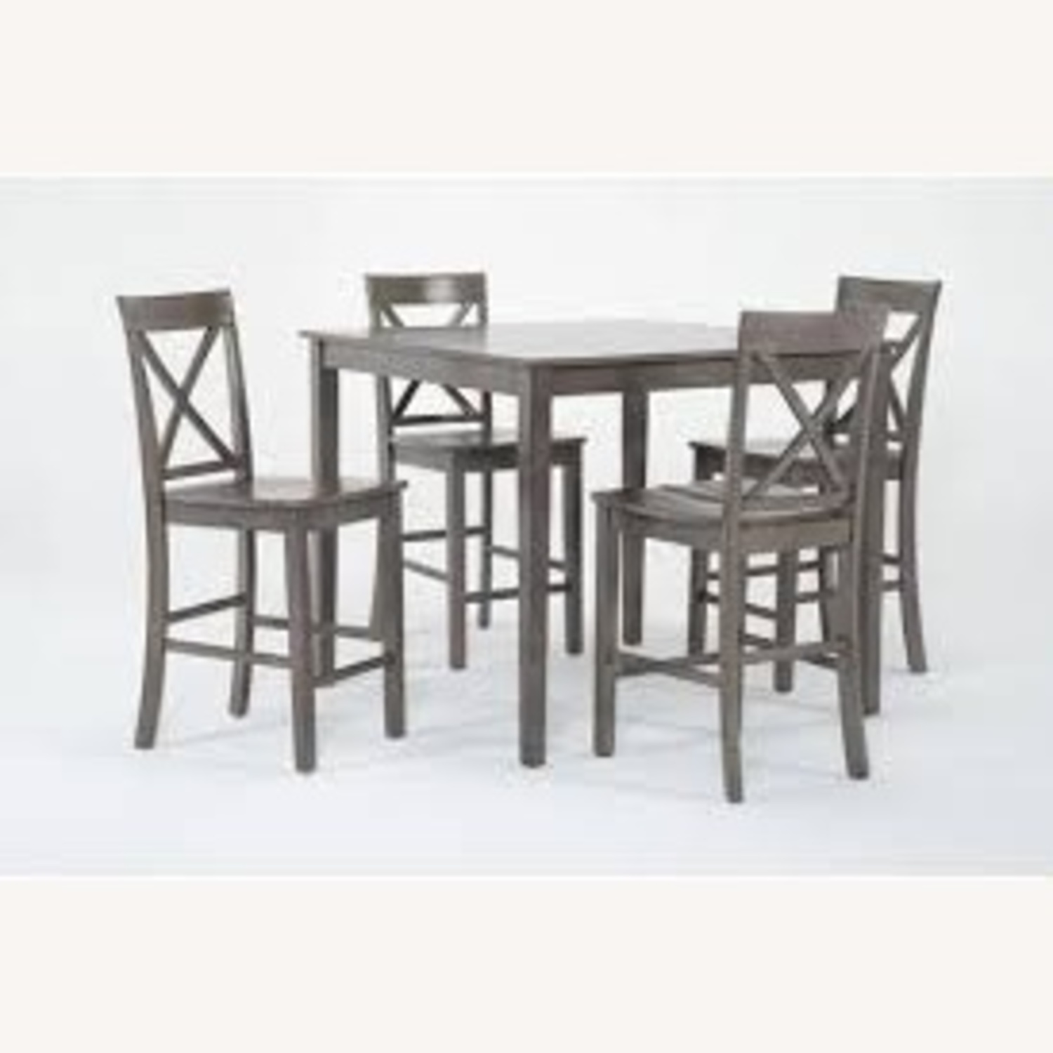 Living Spaces Light Gray Wood Dining Set - image-4