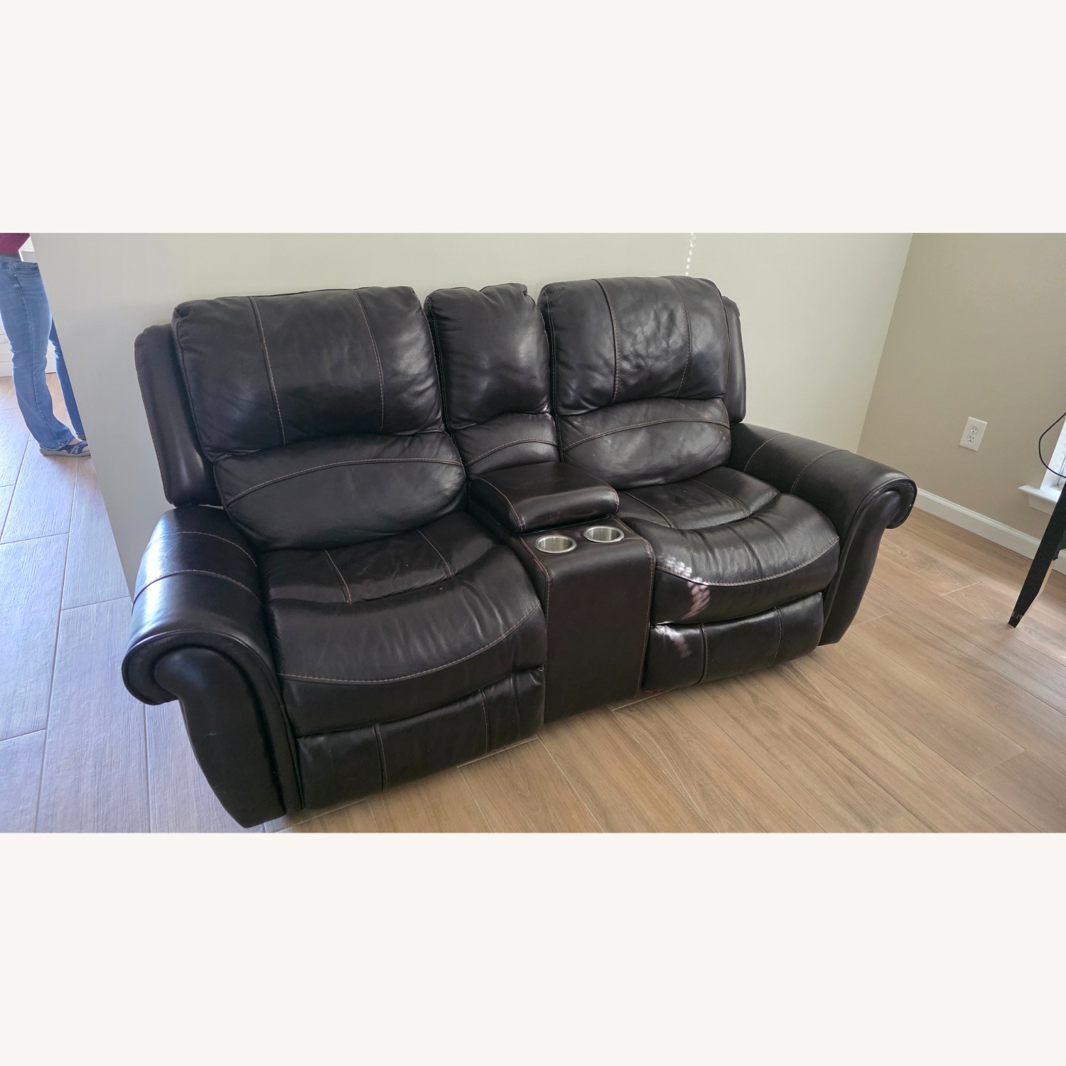 Two-seater Leather Recliner  - image-1