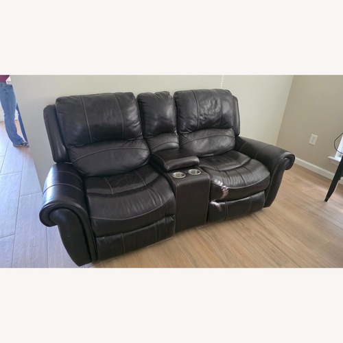 Used Two-seater Leather Recliner  for sale on AptDeco