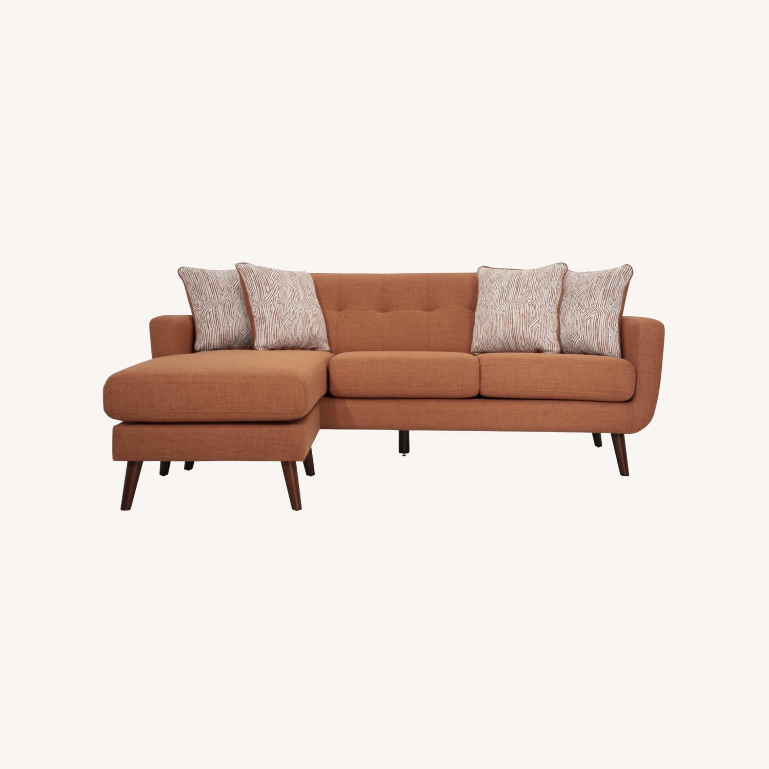 Bob's Discount Furniture Orange 2 Piece Sectional - image-0