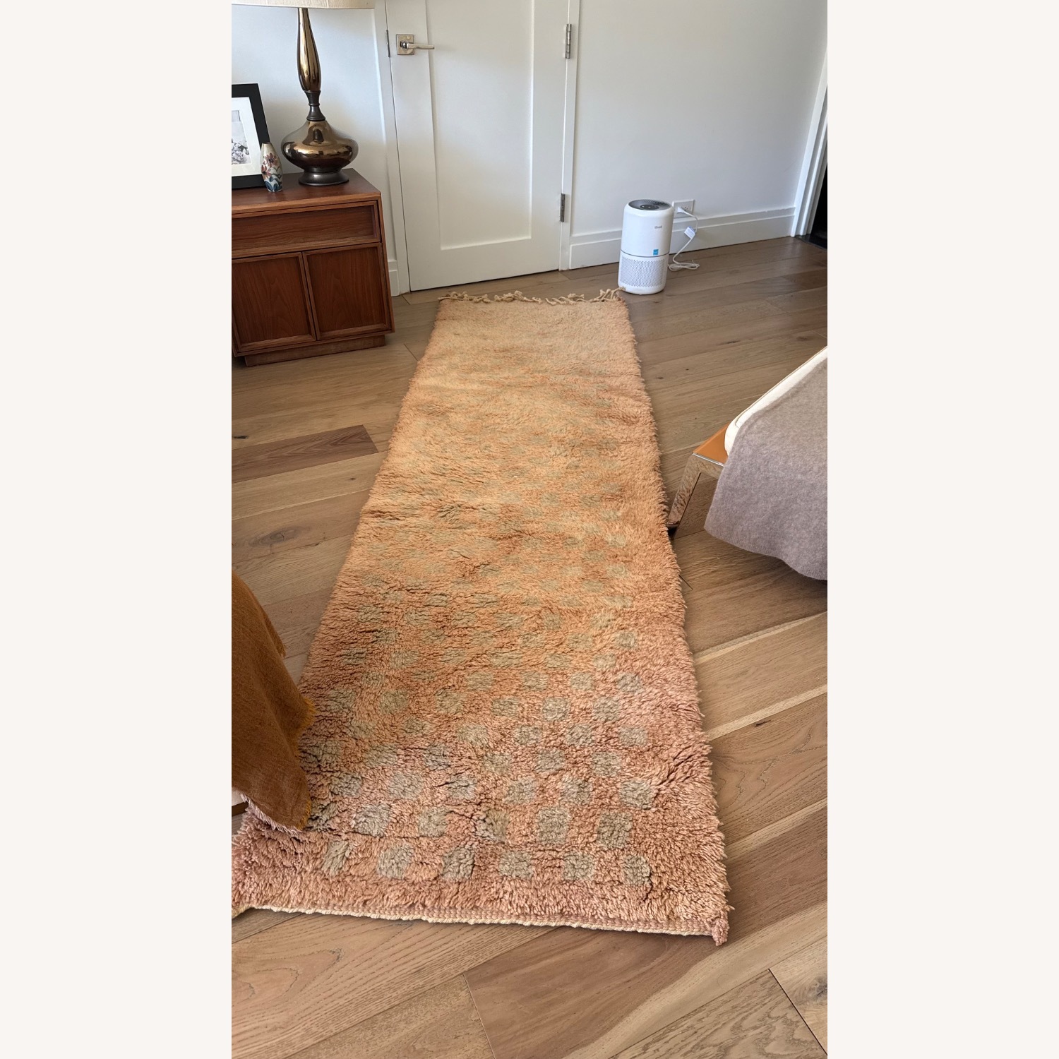 Beni Rugs Pink Wool Runner Rug 3' x 9' - image-4