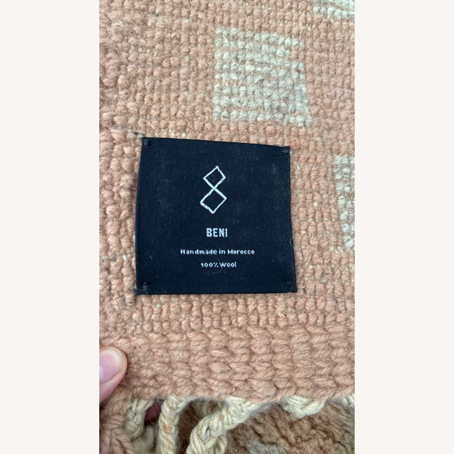 Beni Rugs Pink Wool Runner Rug 3' x 9' - image-2