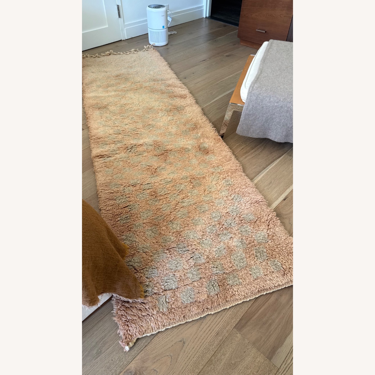 Beni Rugs Pink Wool Runner Rug 3' x 9' - image-3