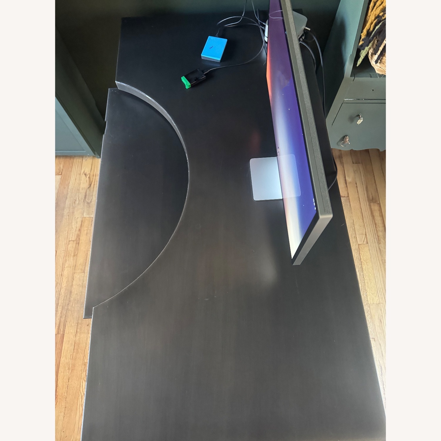 Restoration Hardware French Factory Metal Desk - image-2