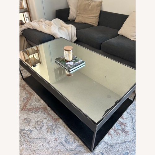 Used Restoration Hardware Gramercy Black Metal Coffee Table for sale on AptDeco