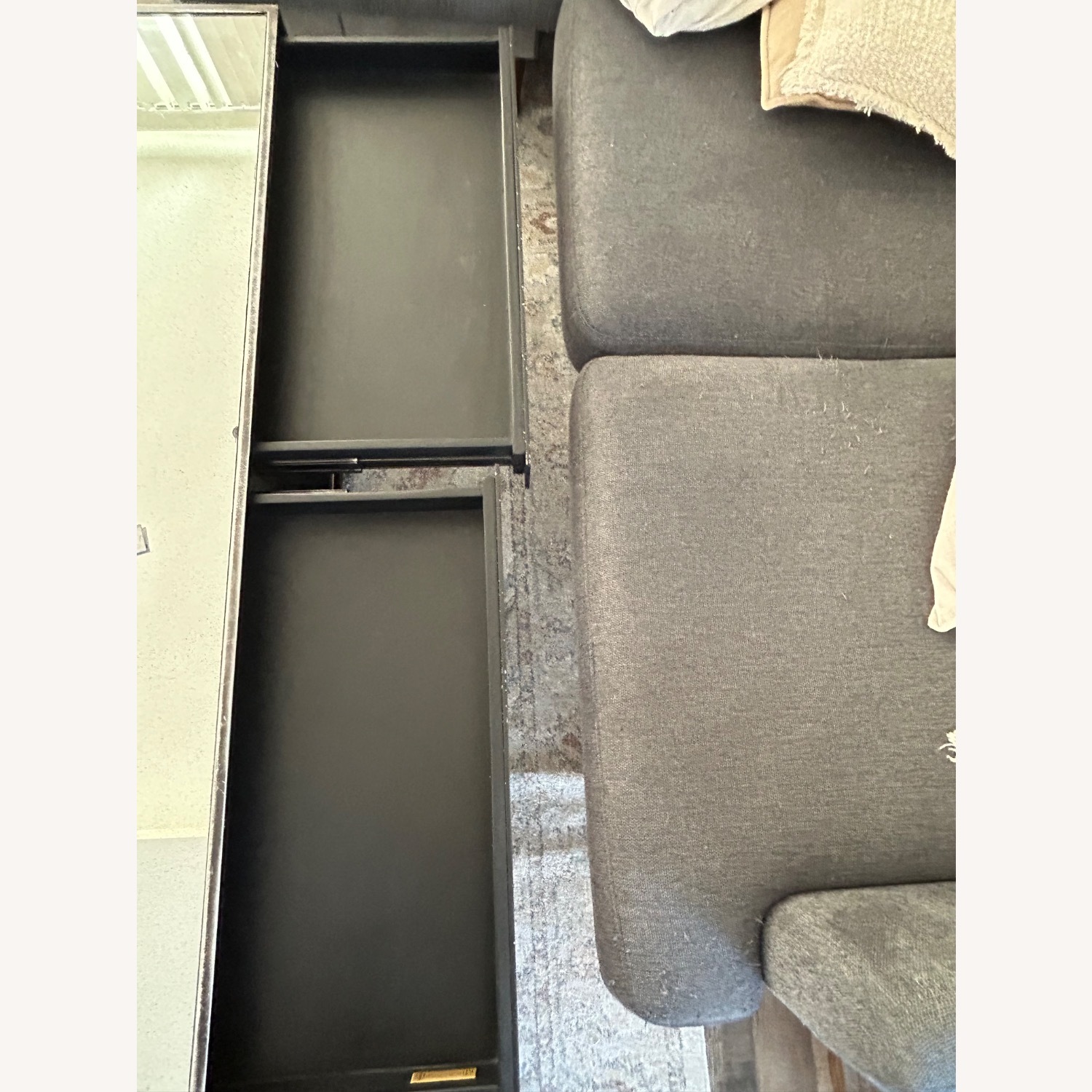 Restoration Hardware Gramercy Black Metal Coffee Table - image-3