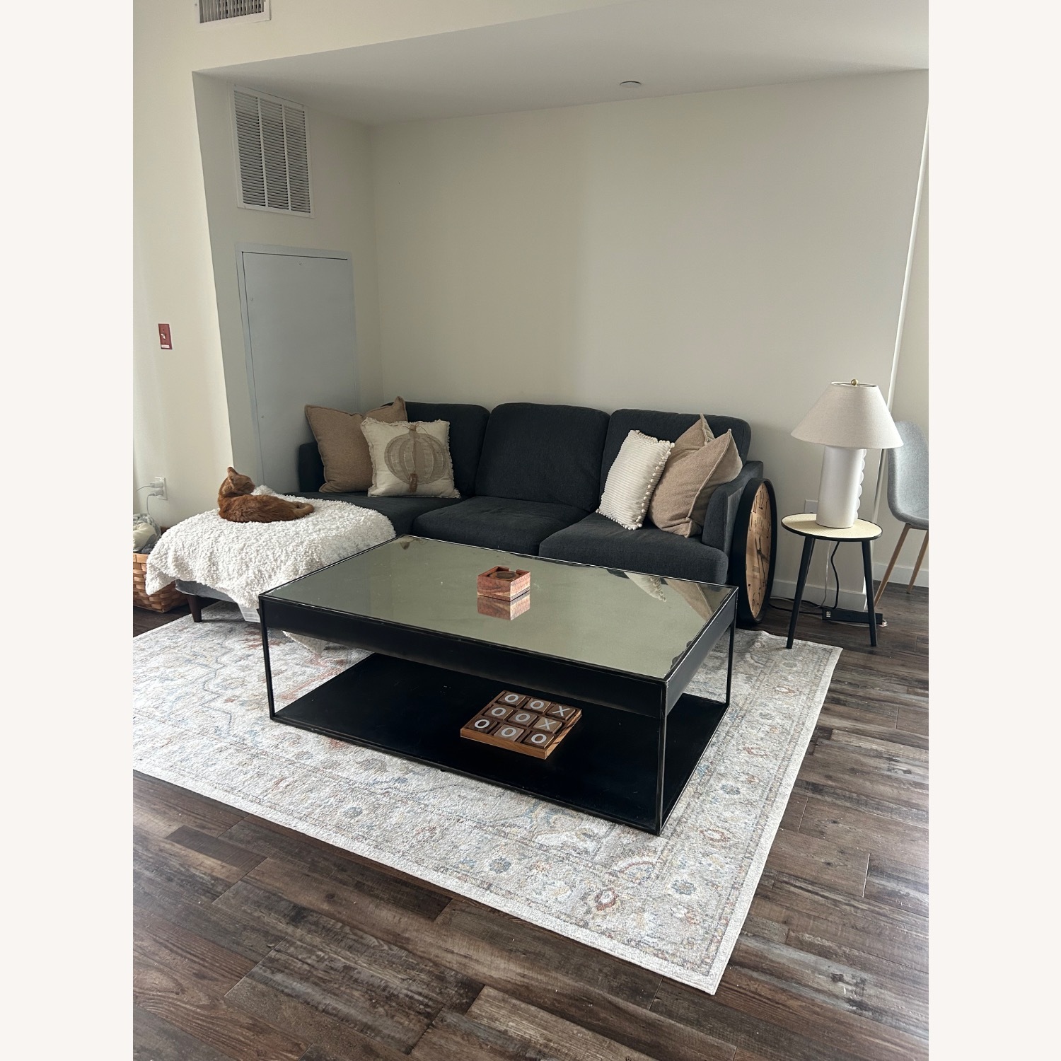 Restoration Hardware Gramercy Black Metal Coffee Table - image-5