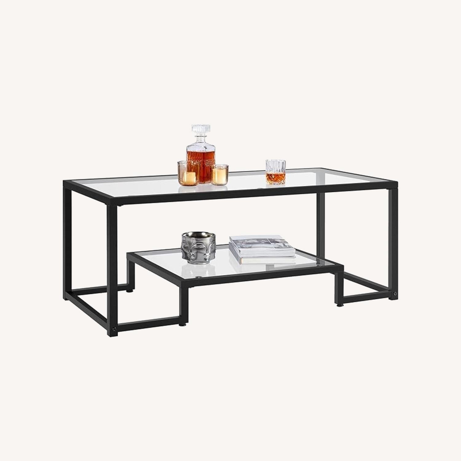 Black Glass Coffee Table - image-0