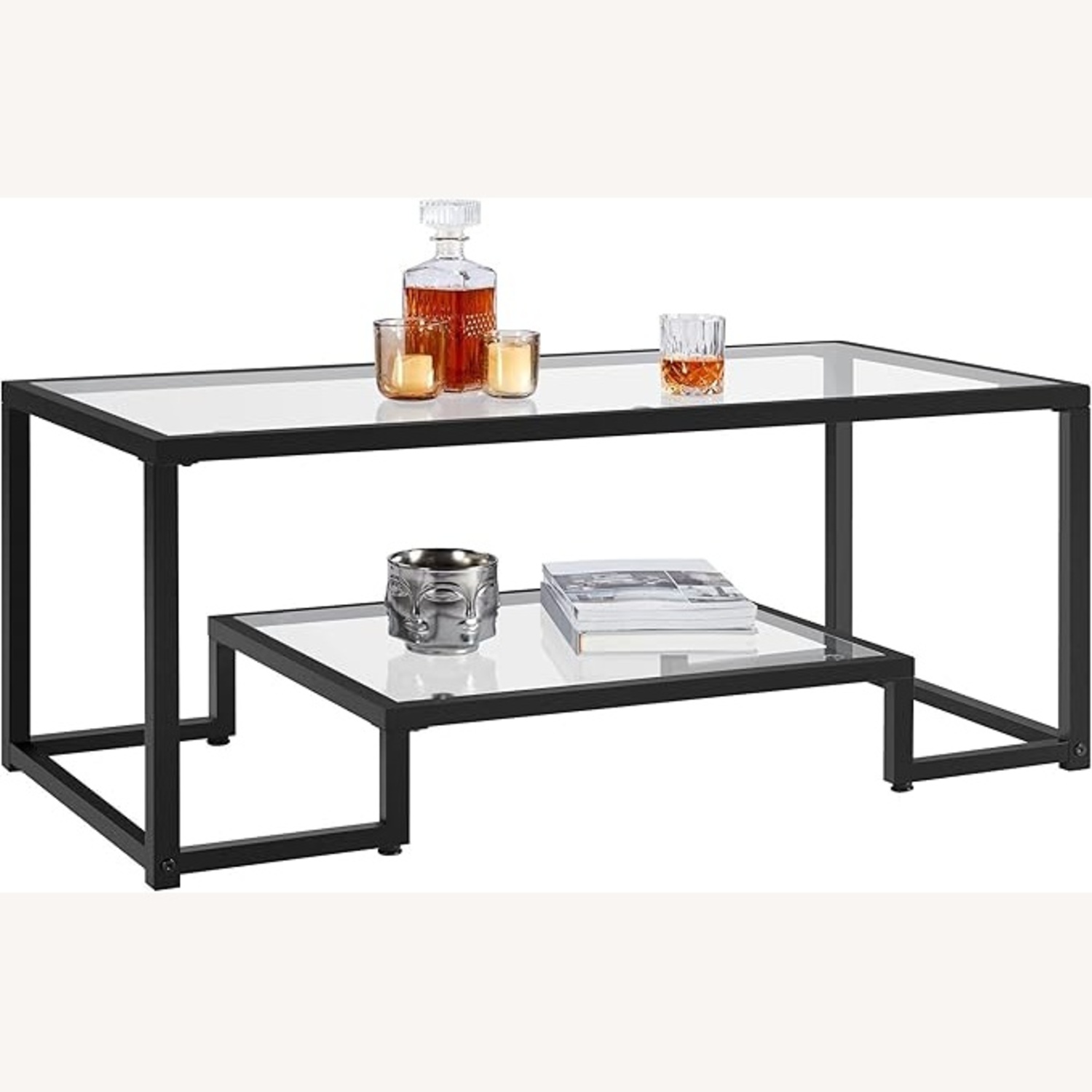 Black Glass Coffee Table - image-4