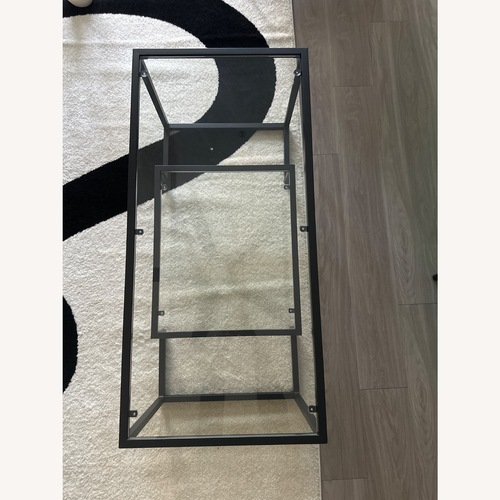 Used Black Glass Coffee Table for sale on AptDeco