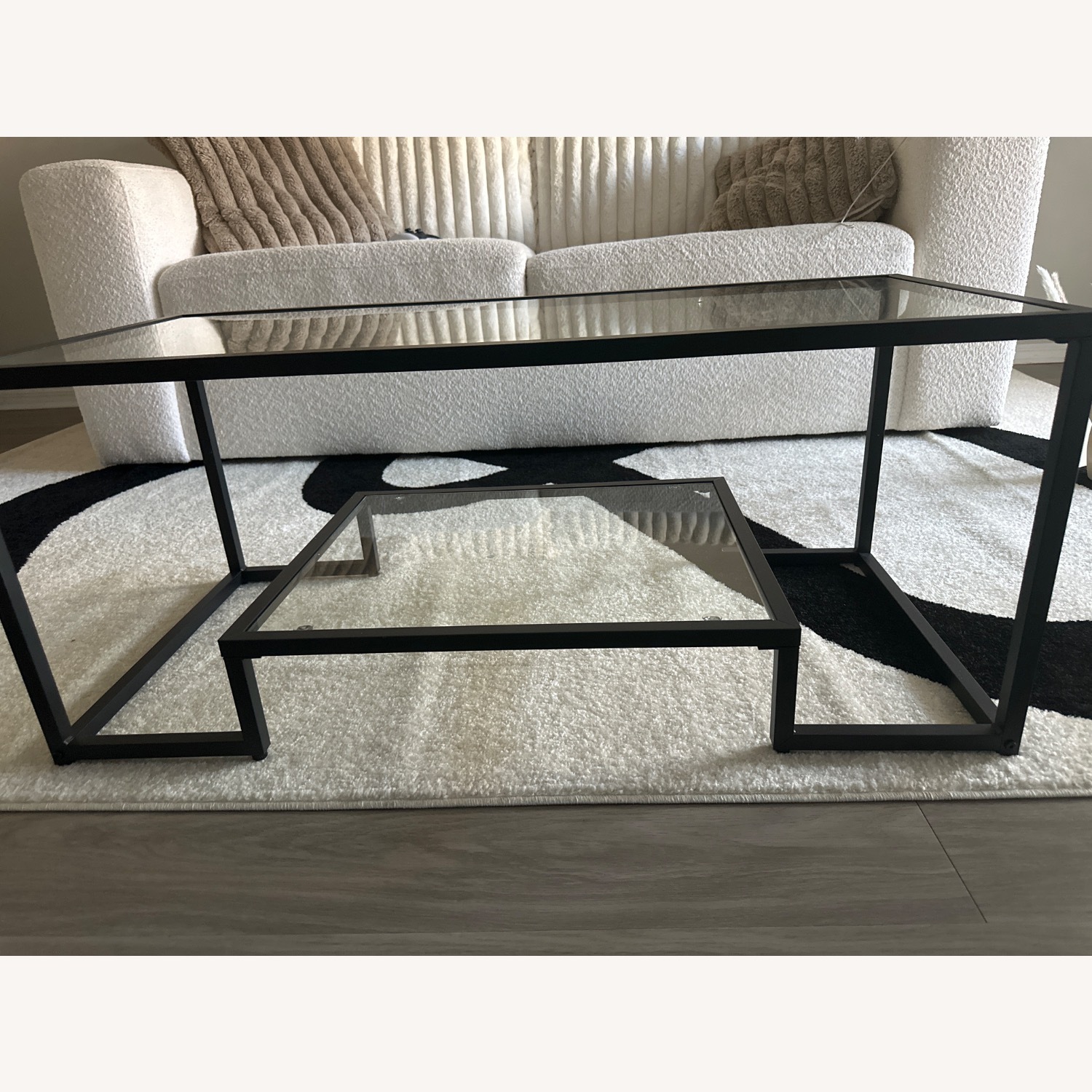 Black Glass Coffee Table - image-2