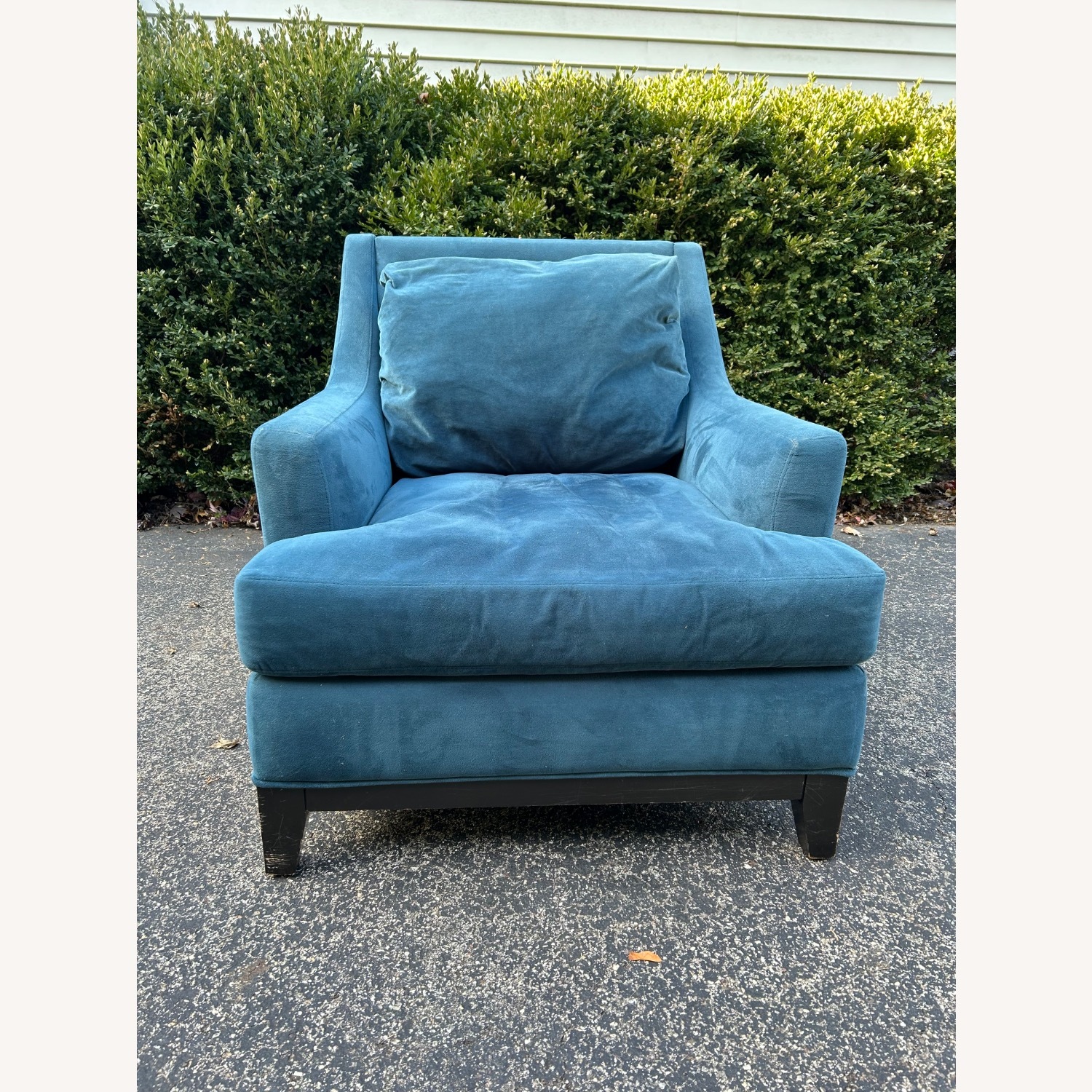 Johnathan Louis  Velvet Chair plus Ottoman - image-5