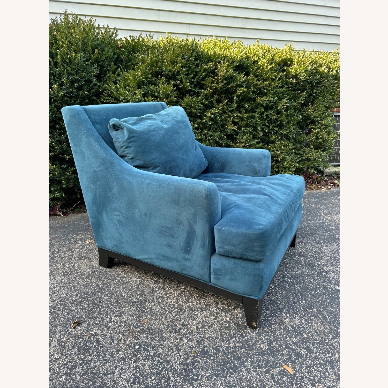 Johnathan Louis  Velvet Chair plus Ottoman - image-2