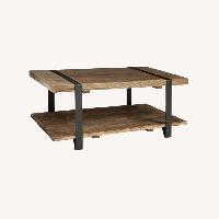 Dark Brown Industrial Coffee Table