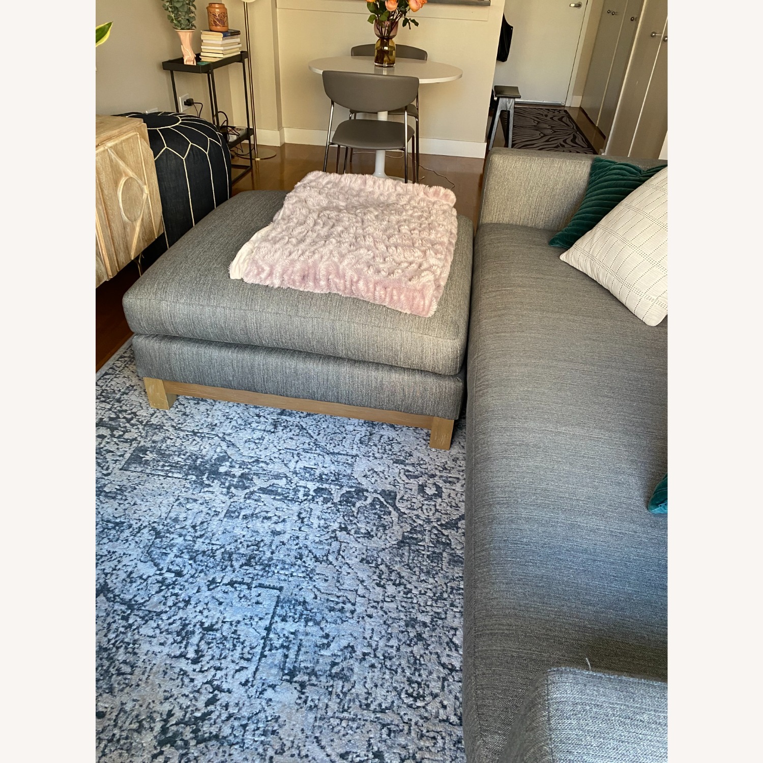 Pottery Barn Jake Gray Sofa and Ottoman - image-4