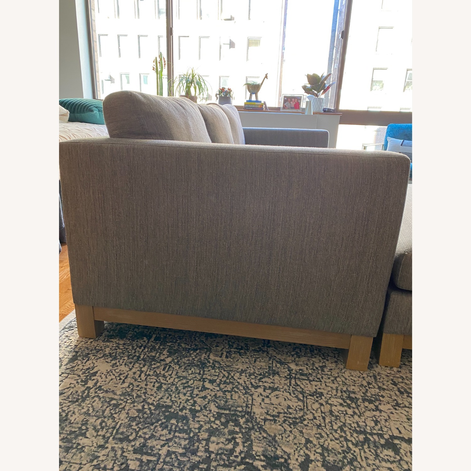 Pottery Barn Jake Gray Sofa and Ottoman - image-6