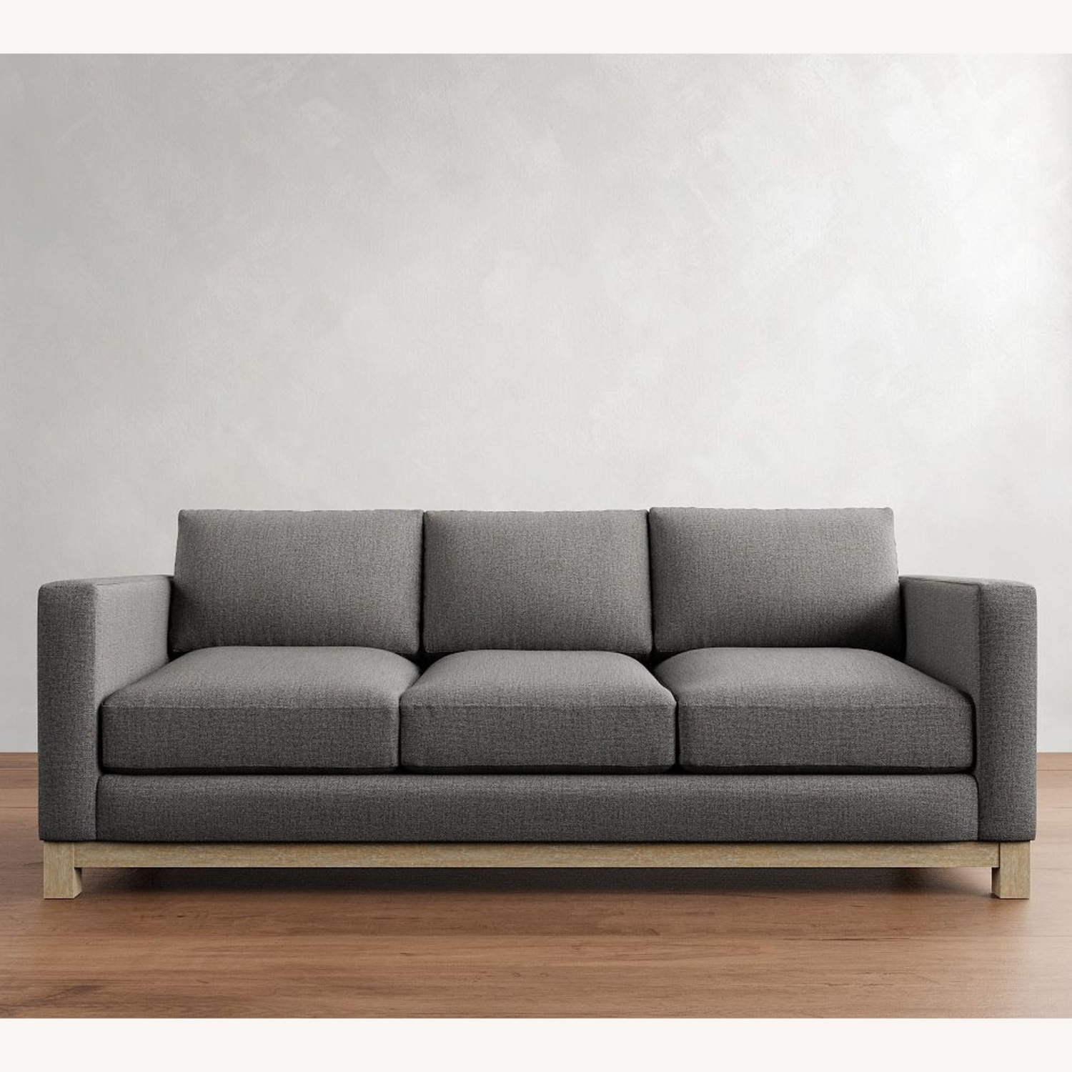 Pottery Barn Jake Gray Sofa and Ottoman - image-0