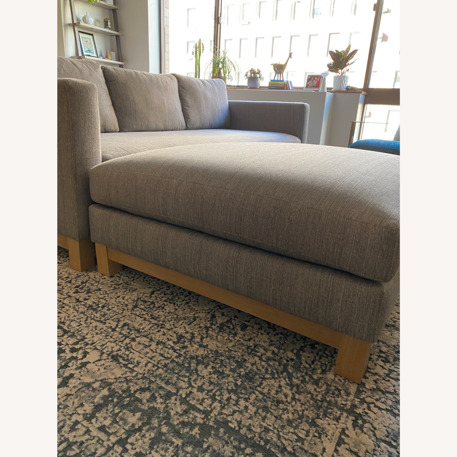 Pottery Barn Jake Gray Sofa and Ottoman - image-3