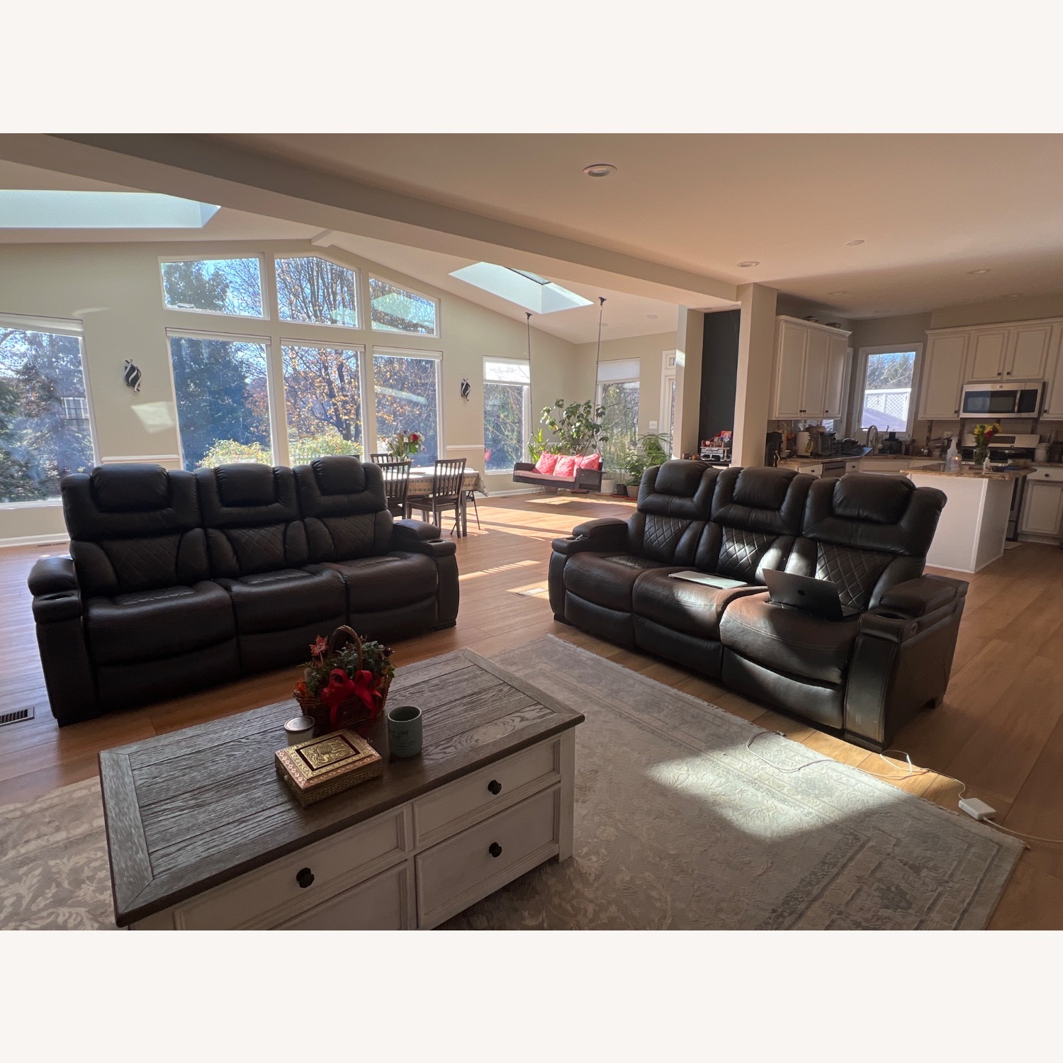 Ashley Furniture Warnerton Dark Brown 3+ Seater Sofa - image-1