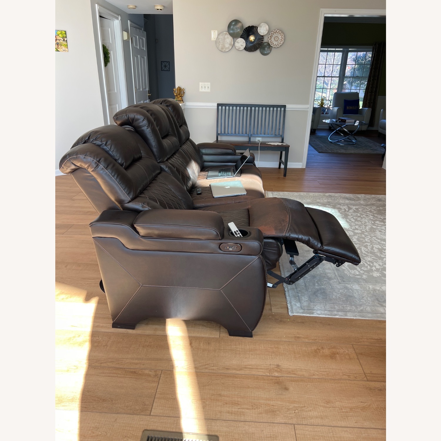 Ashley Furniture Warnerton Dark Brown 3+ Seater Sofa - image-5