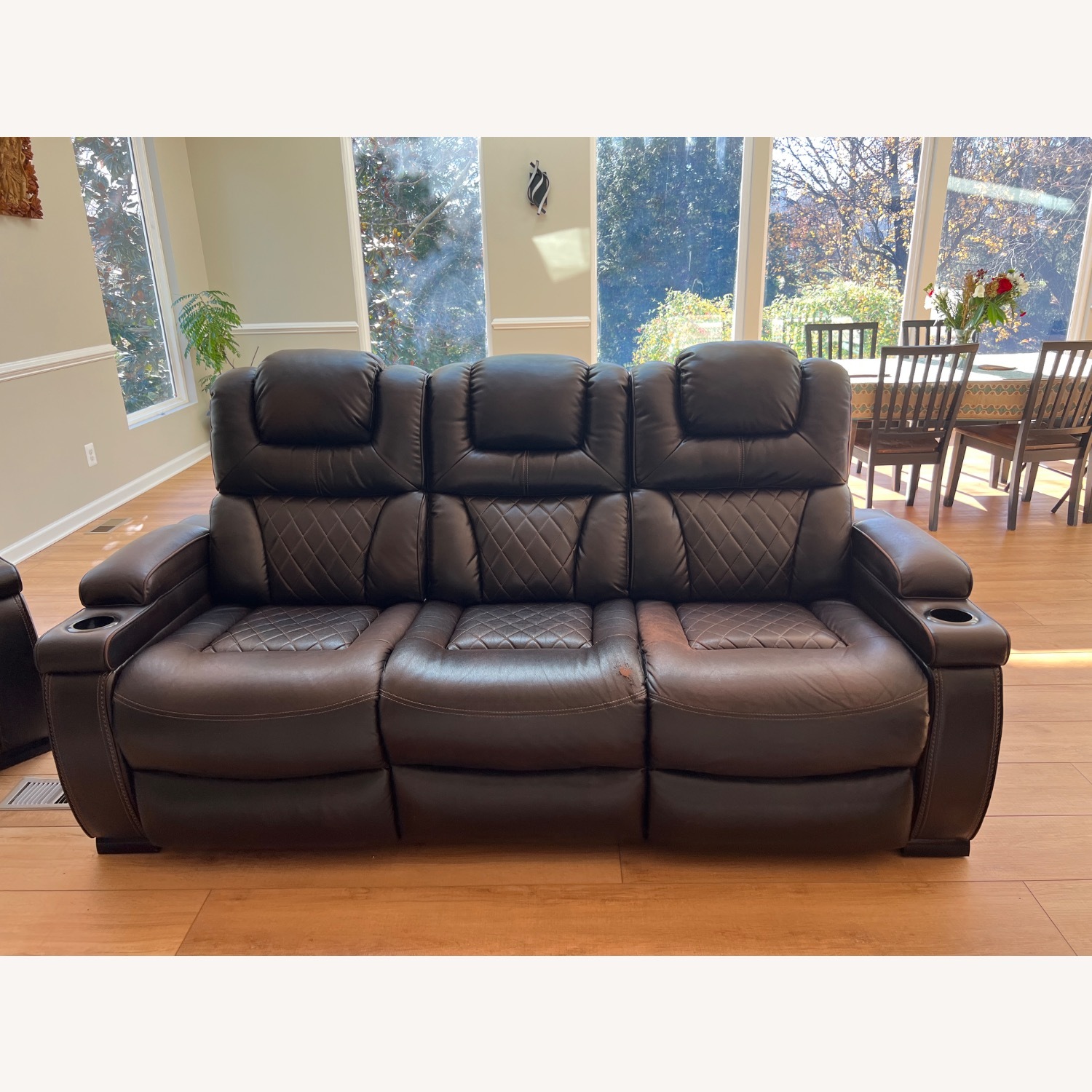 Ashley Furniture Warnerton Dark Brown 3+ Seater Sofa - image-2
