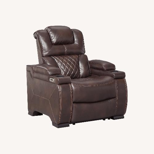 Used Ashley Furniture Dark Brown Leather Recliner for sale on AptDeco