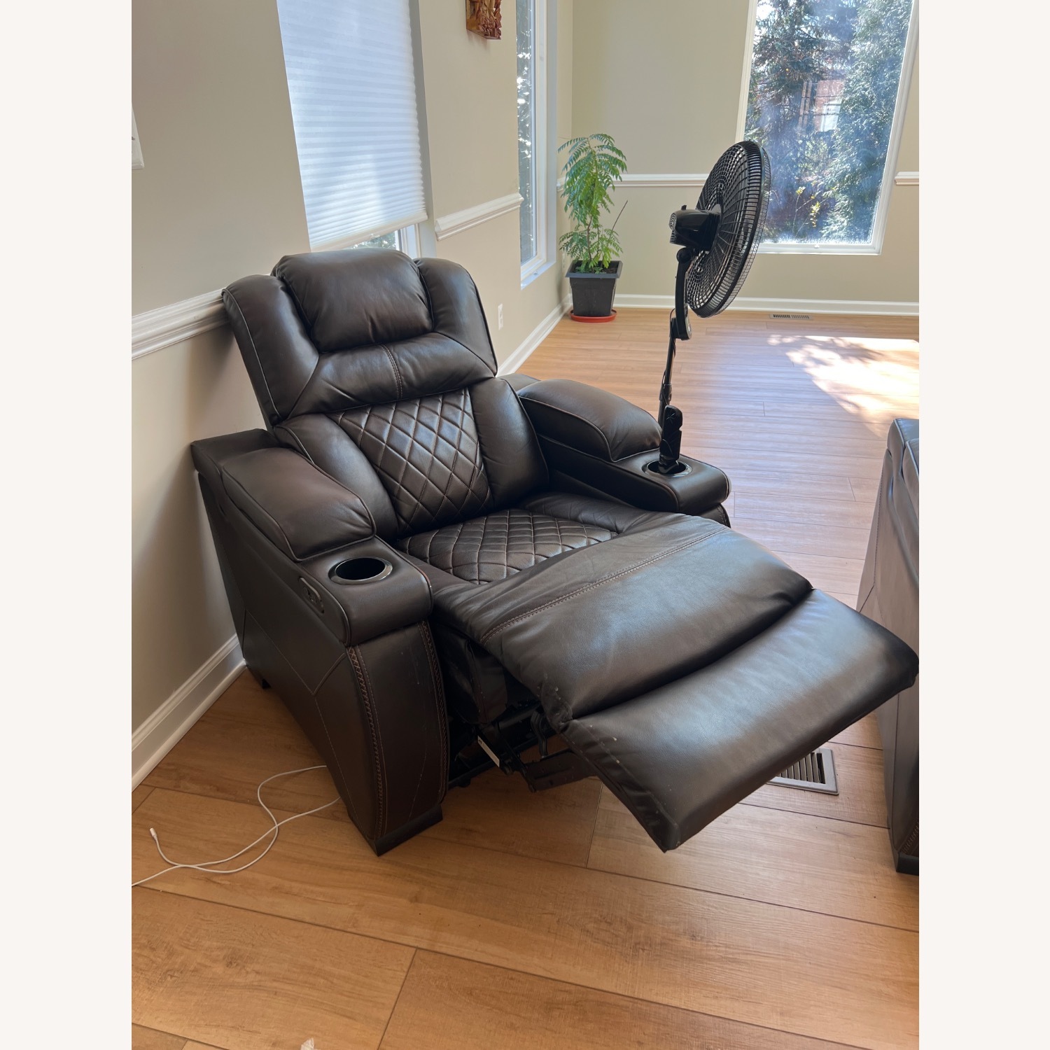 Ashley Furniture Dark Brown Leather Recliner - image-3