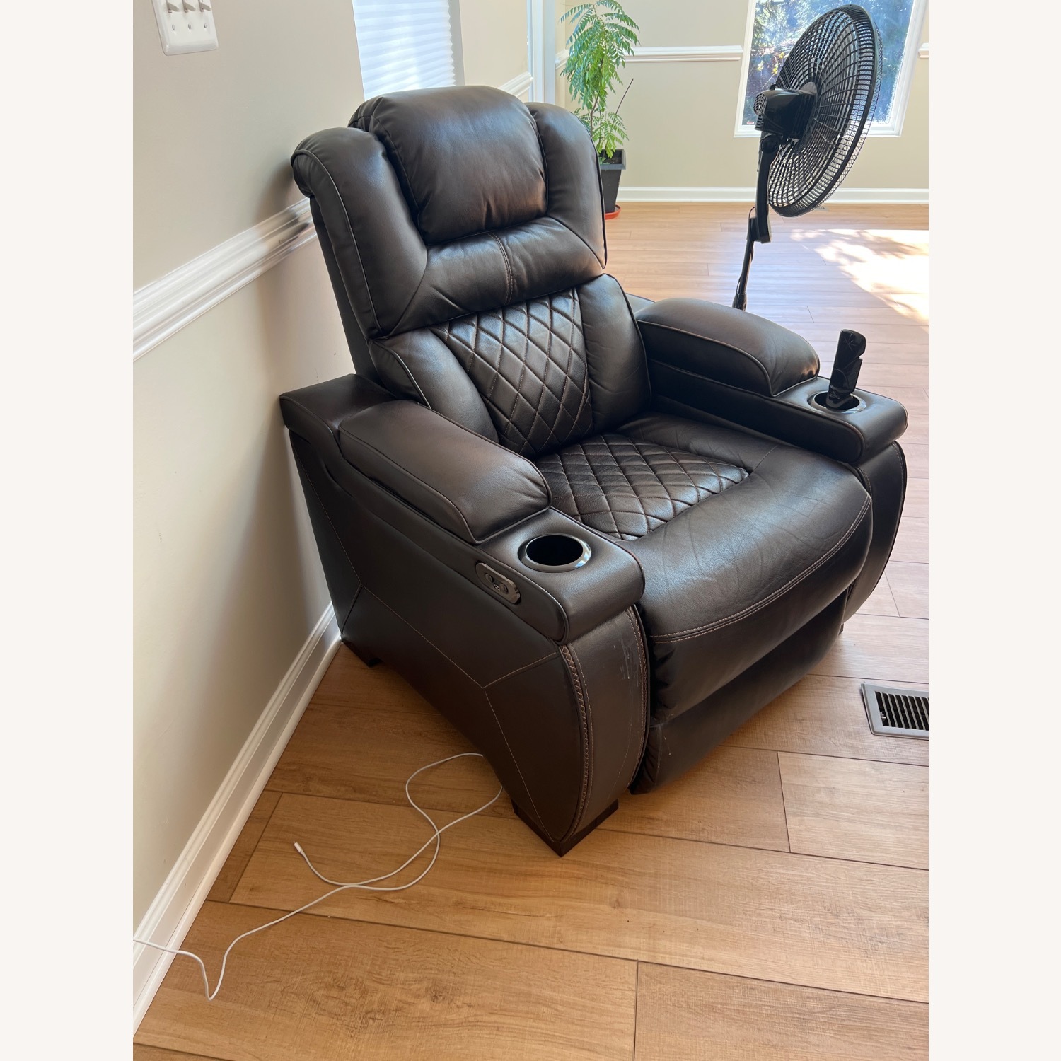 Ashley Furniture Dark Brown Leather Recliner - image-2