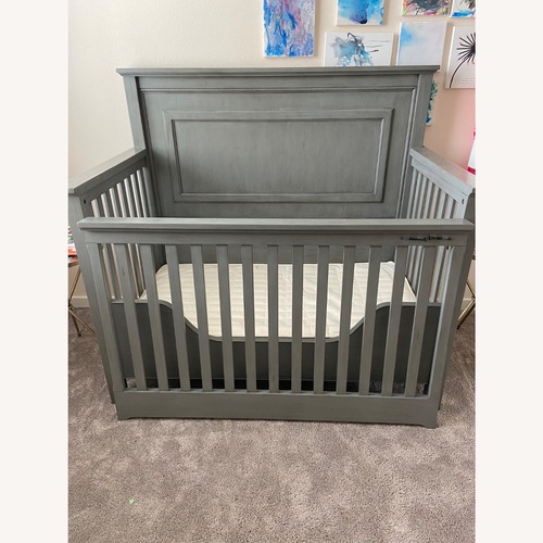 Used Restoration Hardware Marlowe Light Gray Wood Crib for sale on AptDeco