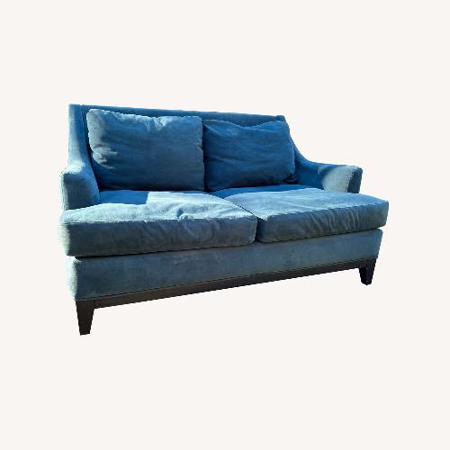 Used Jonathan Louis Furniture Blue 2 Seater Sofa for sale on AptDeco