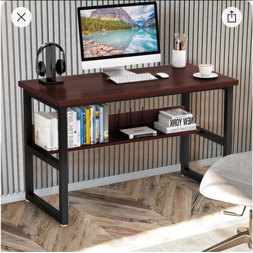 Used Wayfair Inbox Zero Dark Brown Desk for sale on AptDeco