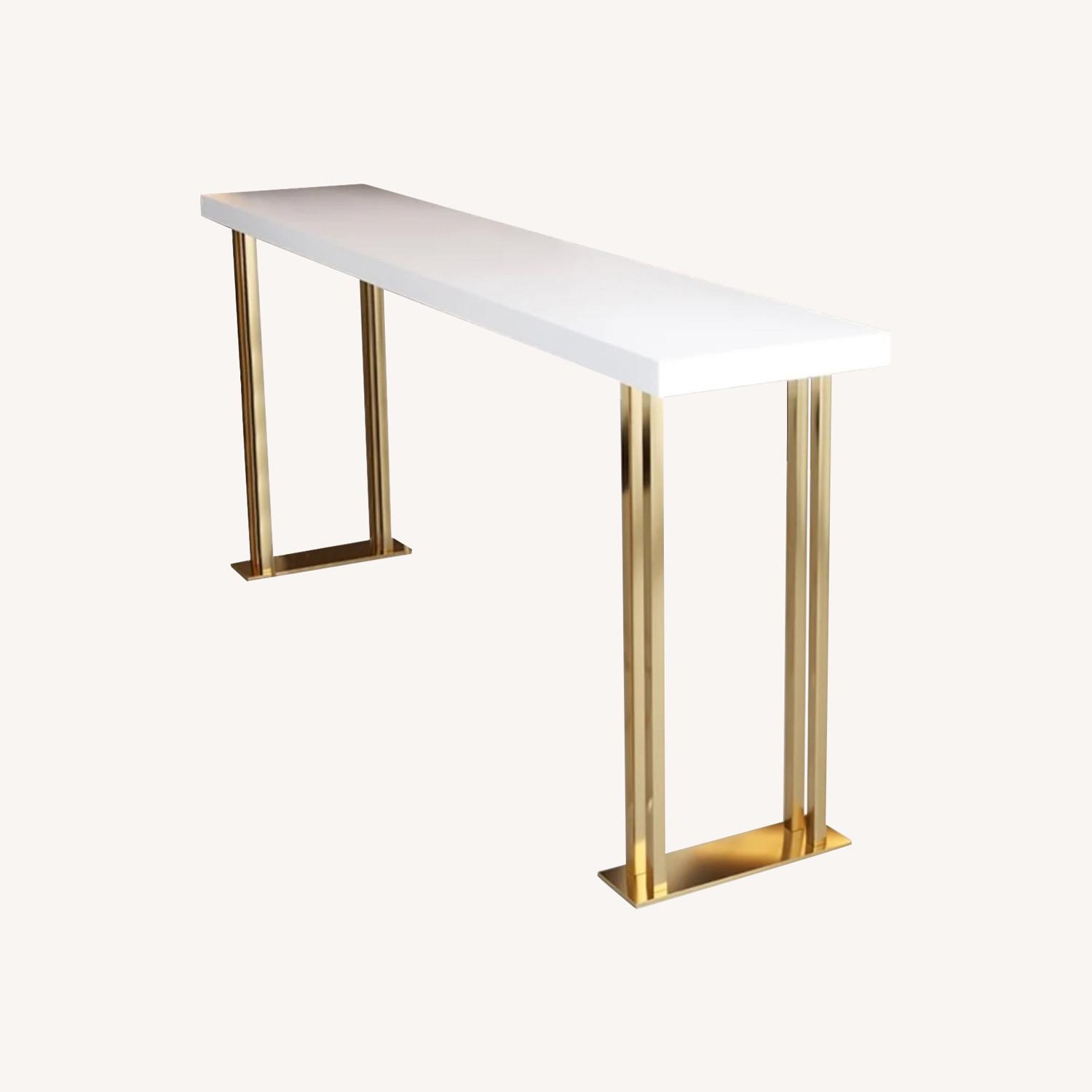 Modern White Bar Table - image-0