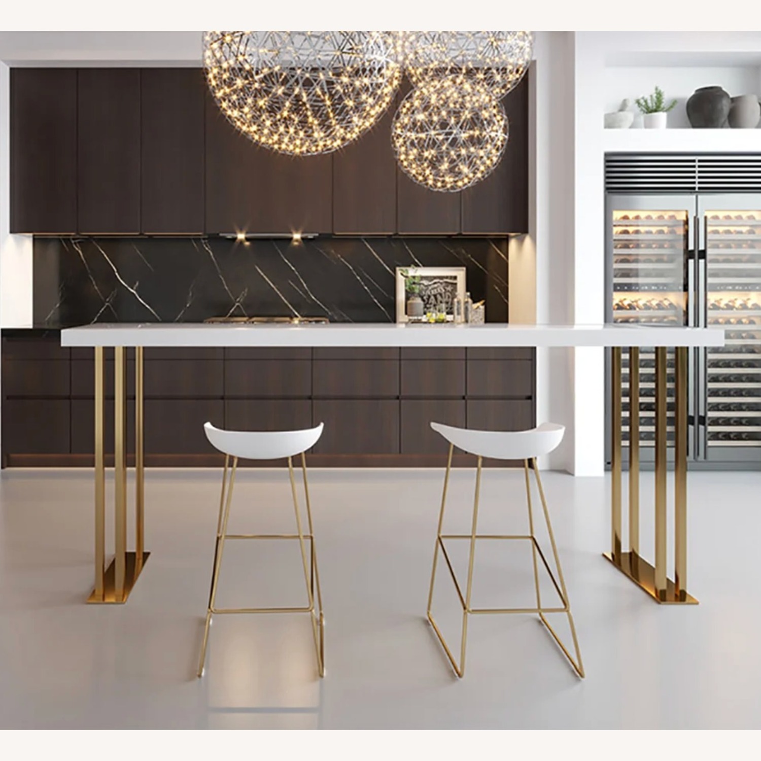 Modern White Bar Table - image-4