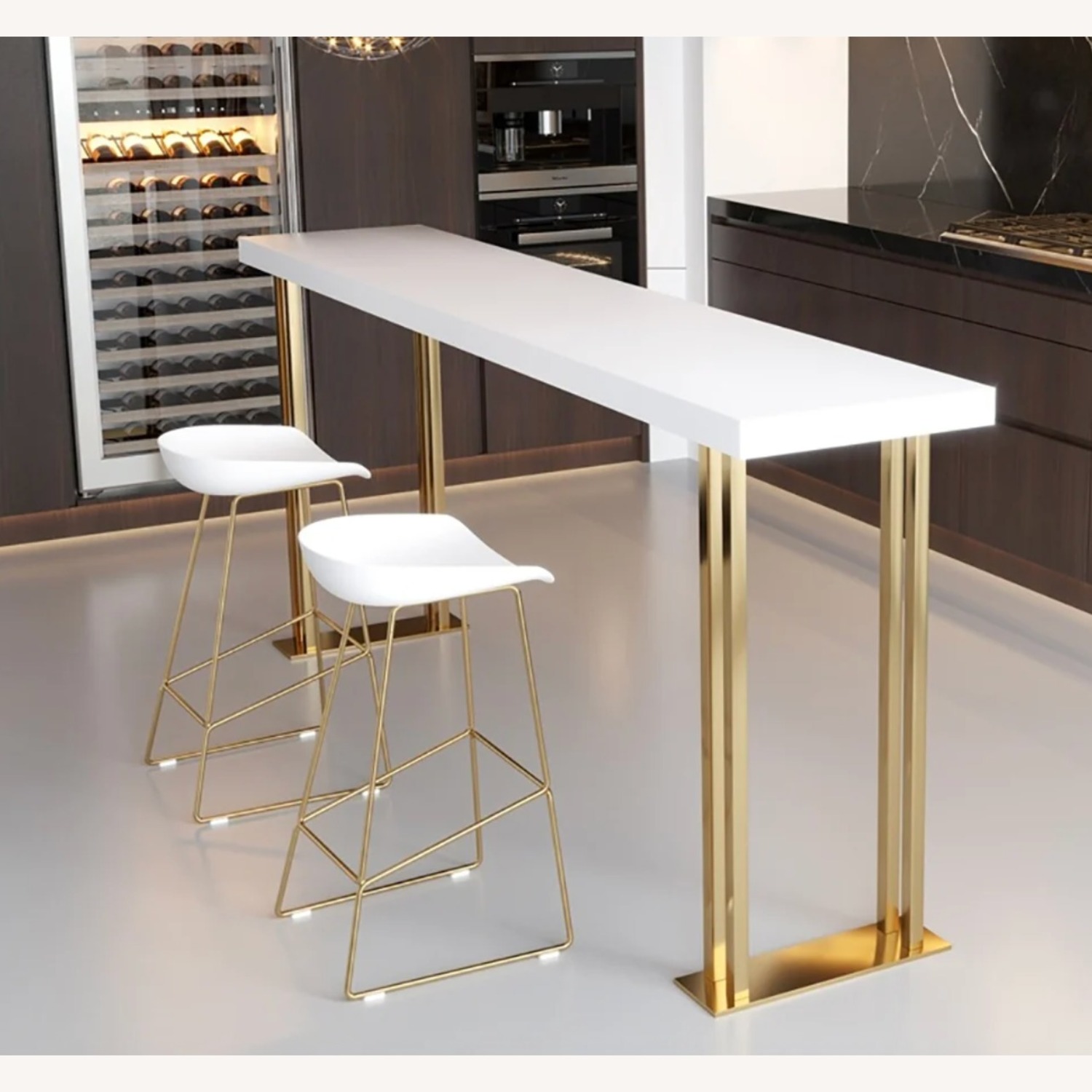Modern White Bar Table - image-3