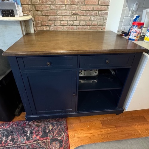 Used Navy Sideboard / Craft Cabinet for sale on AptDeco