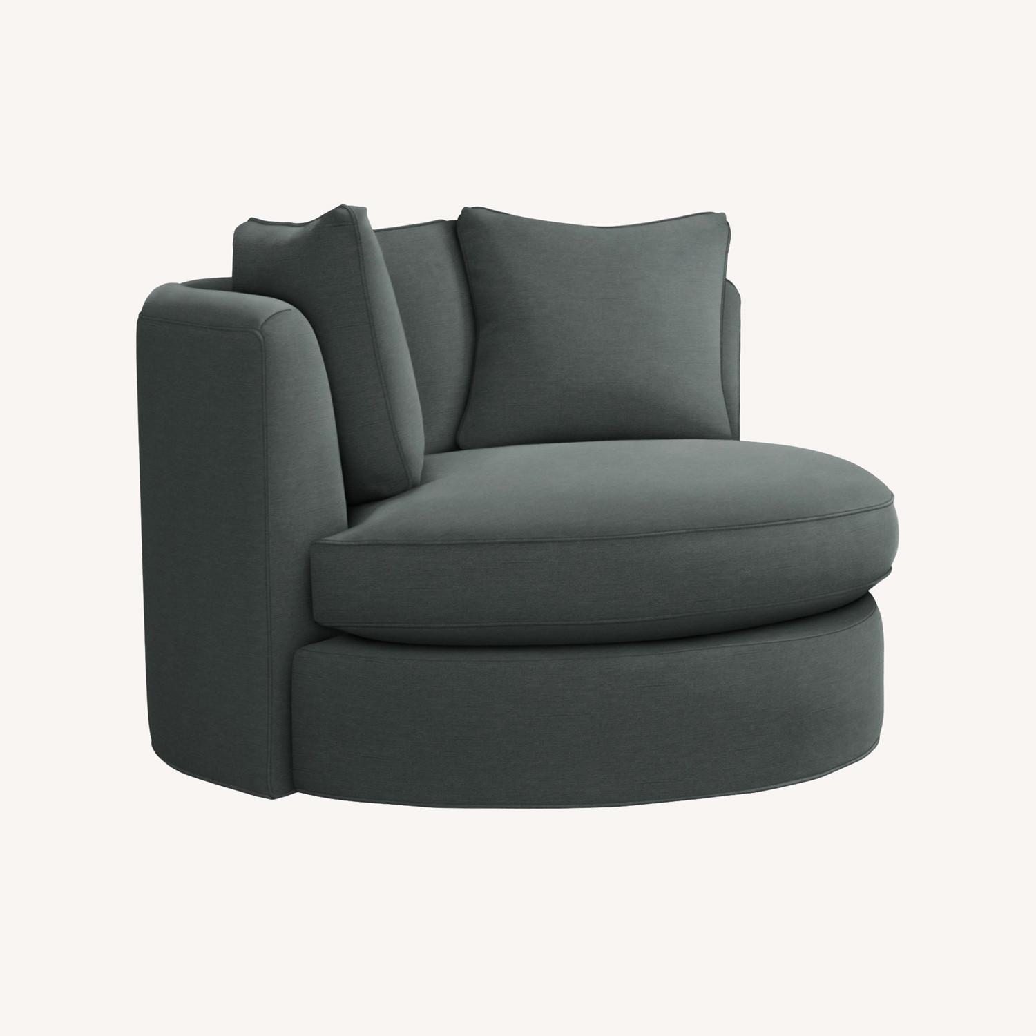 Room & Board Eos 42in Blue Fabric Accent Chair - image-0