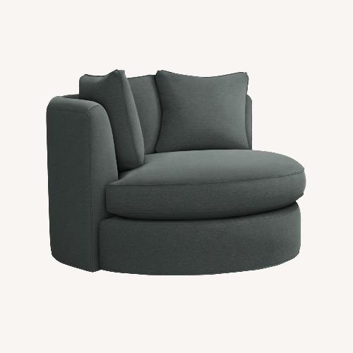 Used Room & Board Eos 42in Blue Fabric Accent Chair for sale on AptDeco