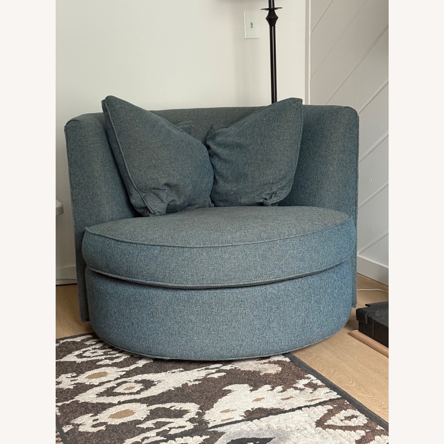 Room & Board Eos 42in Blue Fabric Accent Chair - image-1