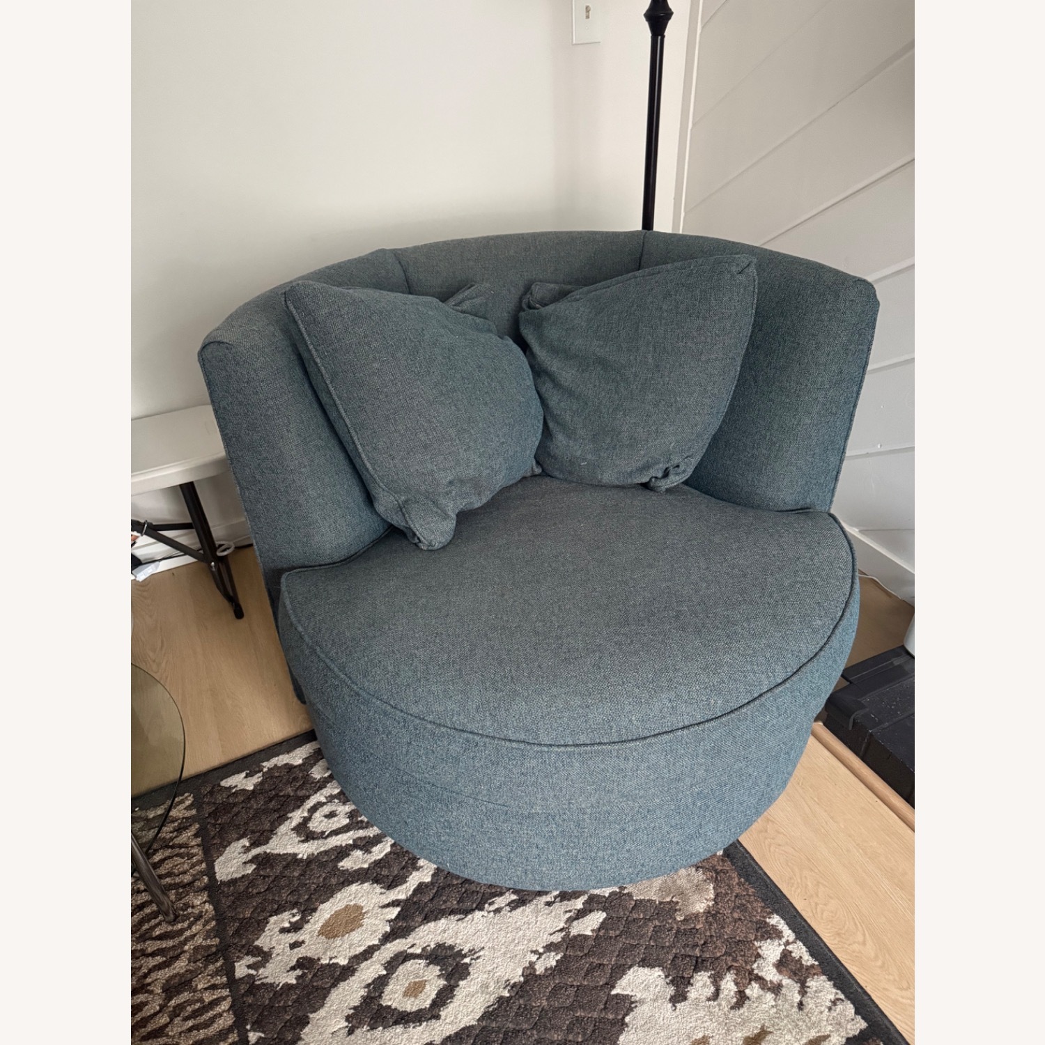 Room & Board Eos 42in Blue Fabric Accent Chair - image-2