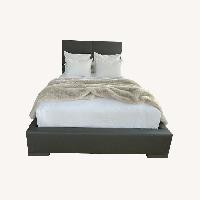 Modani  Cama Dark Gray Faux Leather Queen Bed