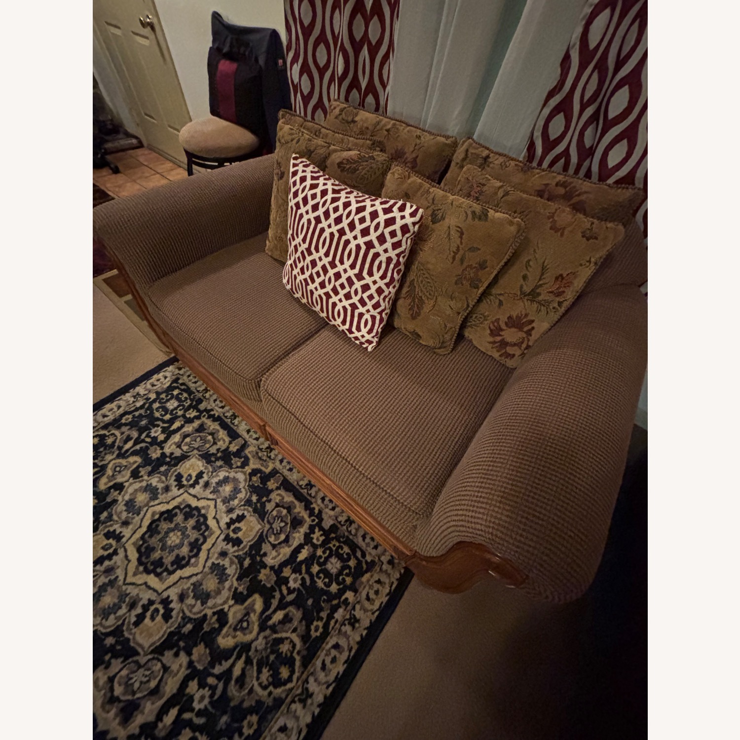 Tennsco Light Brown Fabric 2 Seater Sofa - image-7