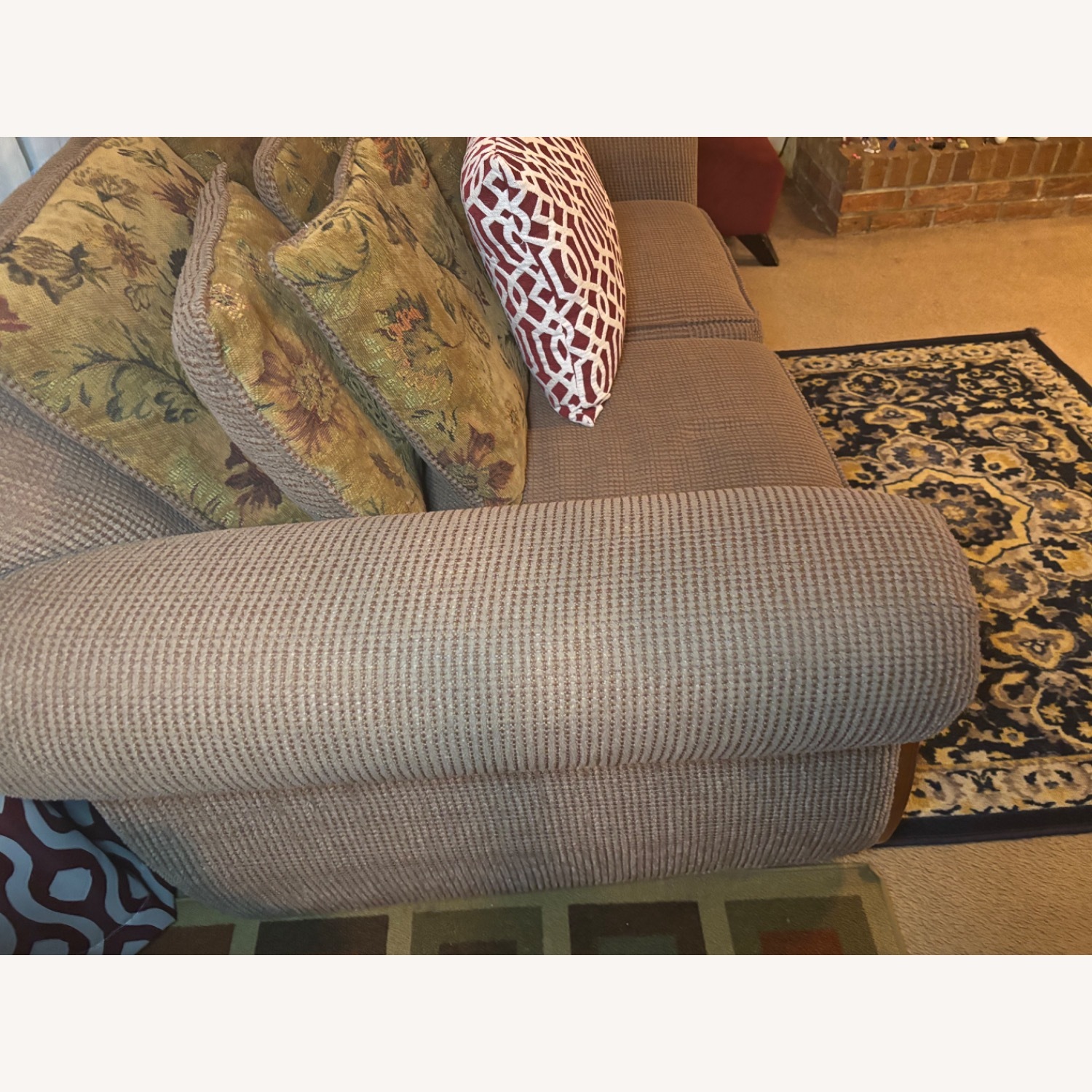 Tennsco Light Brown Fabric 2 Seater Sofa - image-6