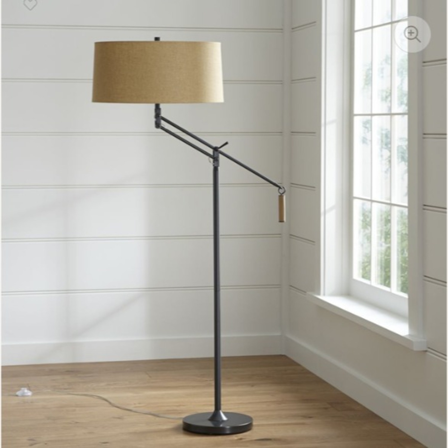 Crate & Barrel Dark Brown Metal Floor Lamp - image-3