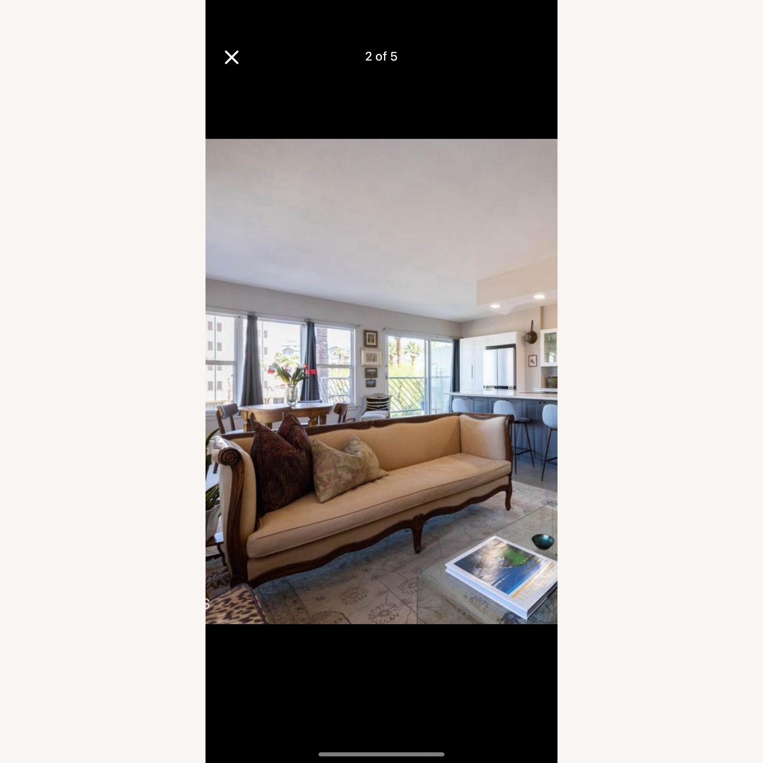 Vintage/Antique Natural 3+ Seater Sofa - image-2