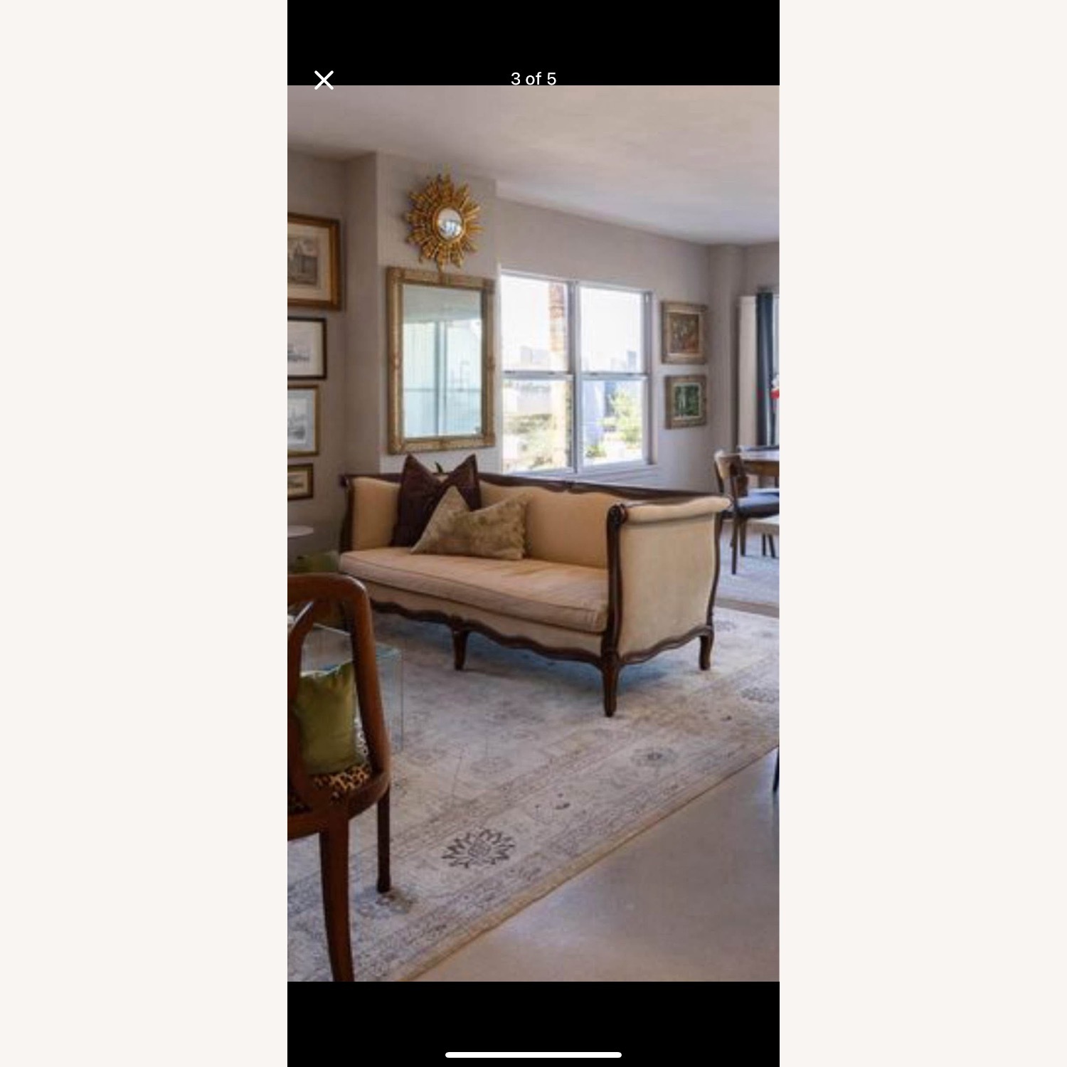 Vintage/Antique Natural 3+ Seater Sofa - image-3