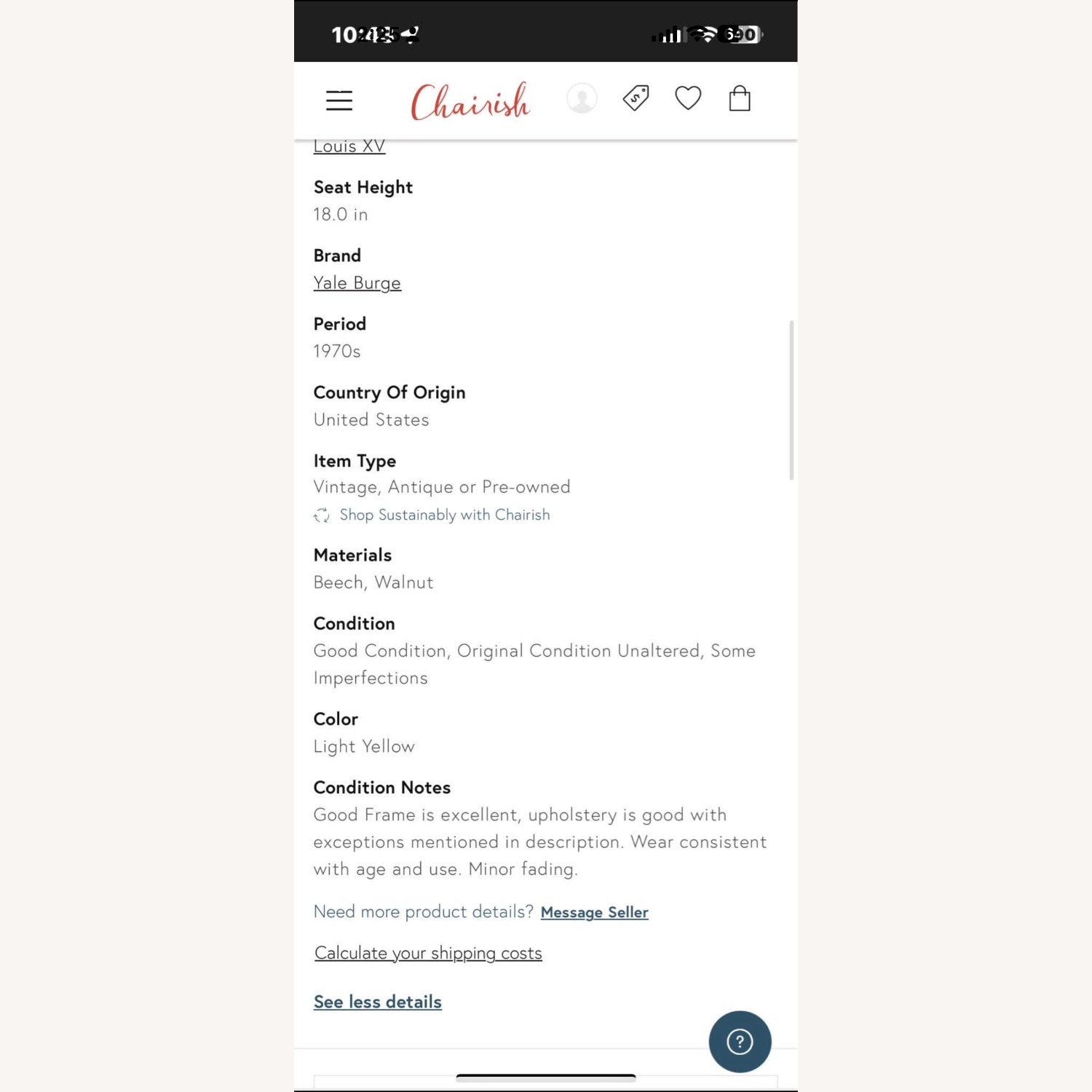 Vintage/Antique Natural 3+ Seater Sofa - image-5