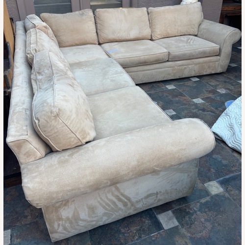 Used Pottery Barn Roll Arm Sectional for sale on AptDeco