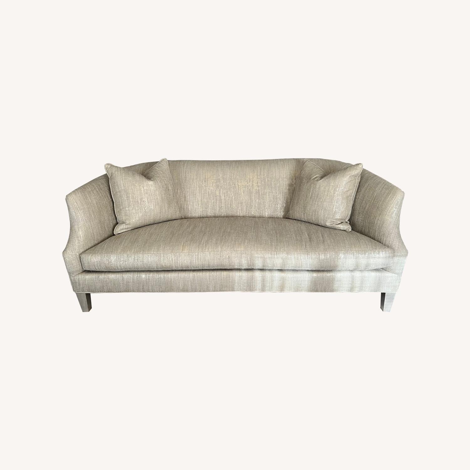 Lee Industries Light Gray/Silver Fabric Sofa - image-0