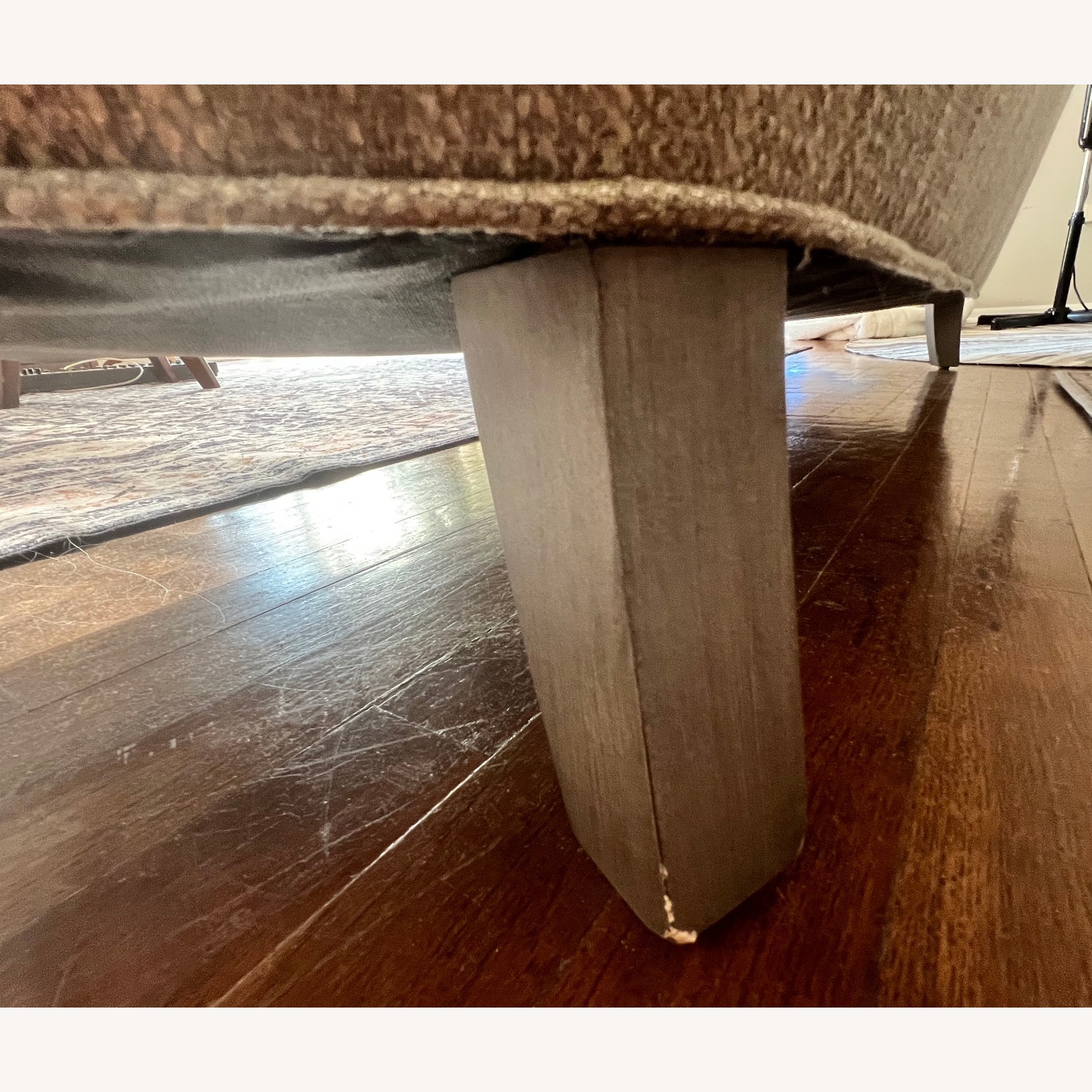 Lee Industries Light Gray/Silver Fabric Sofa - image-4